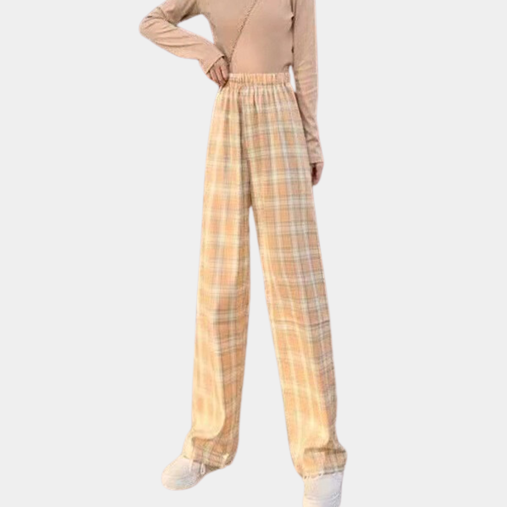 Valeria - Modern Checked Women's Trousers for Summer