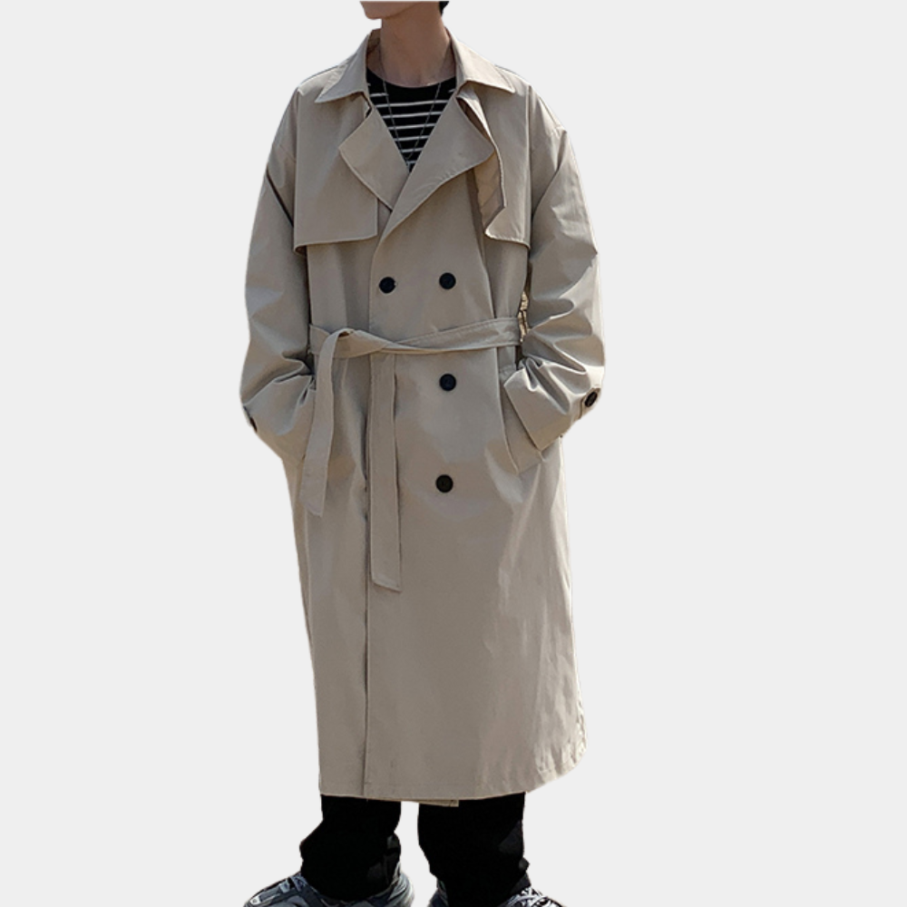 Vladimir - Elegant Long Men's Trench Coat for Spring and Summer