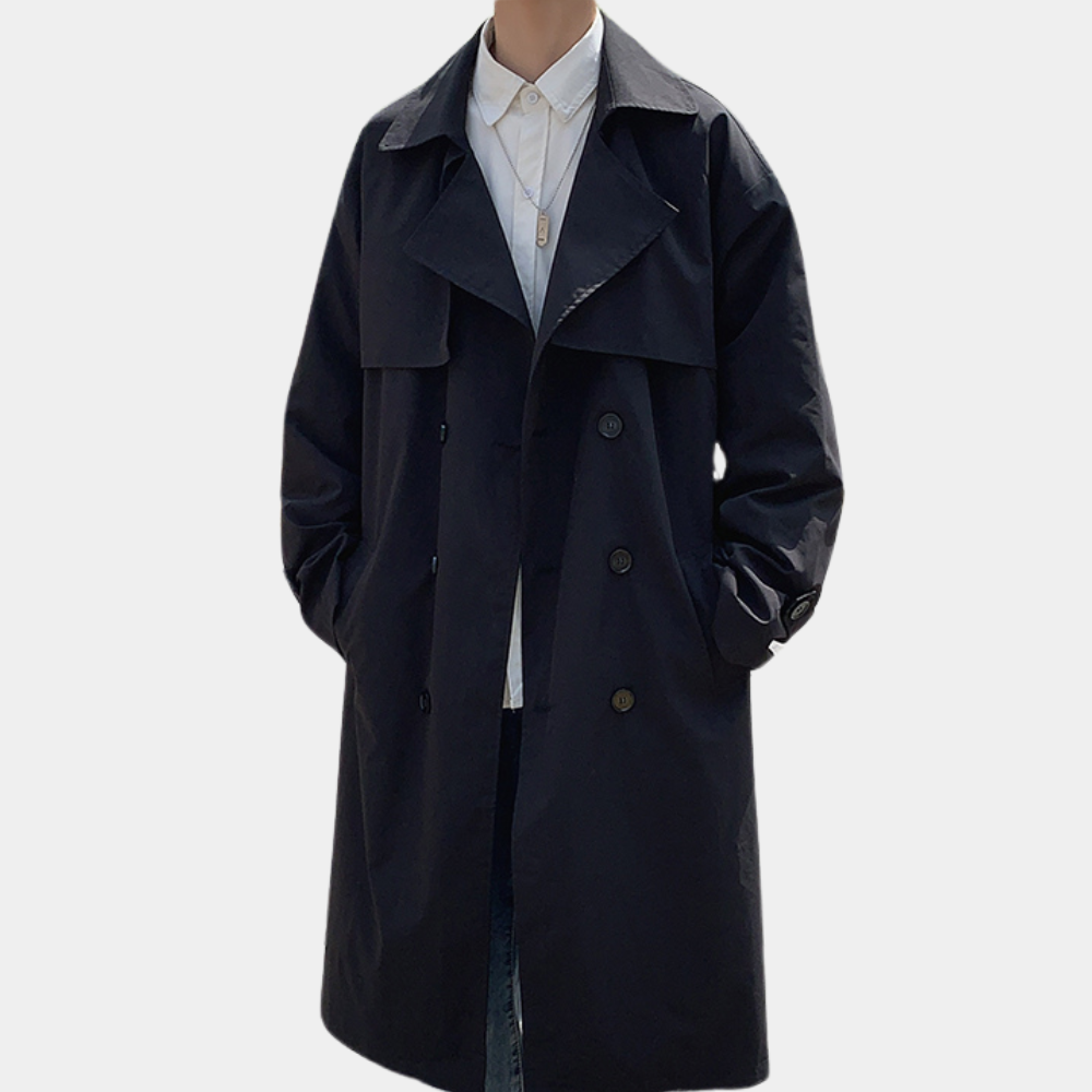Vladimir - Elegant Long Men's Trench Coat for Spring and Summer
