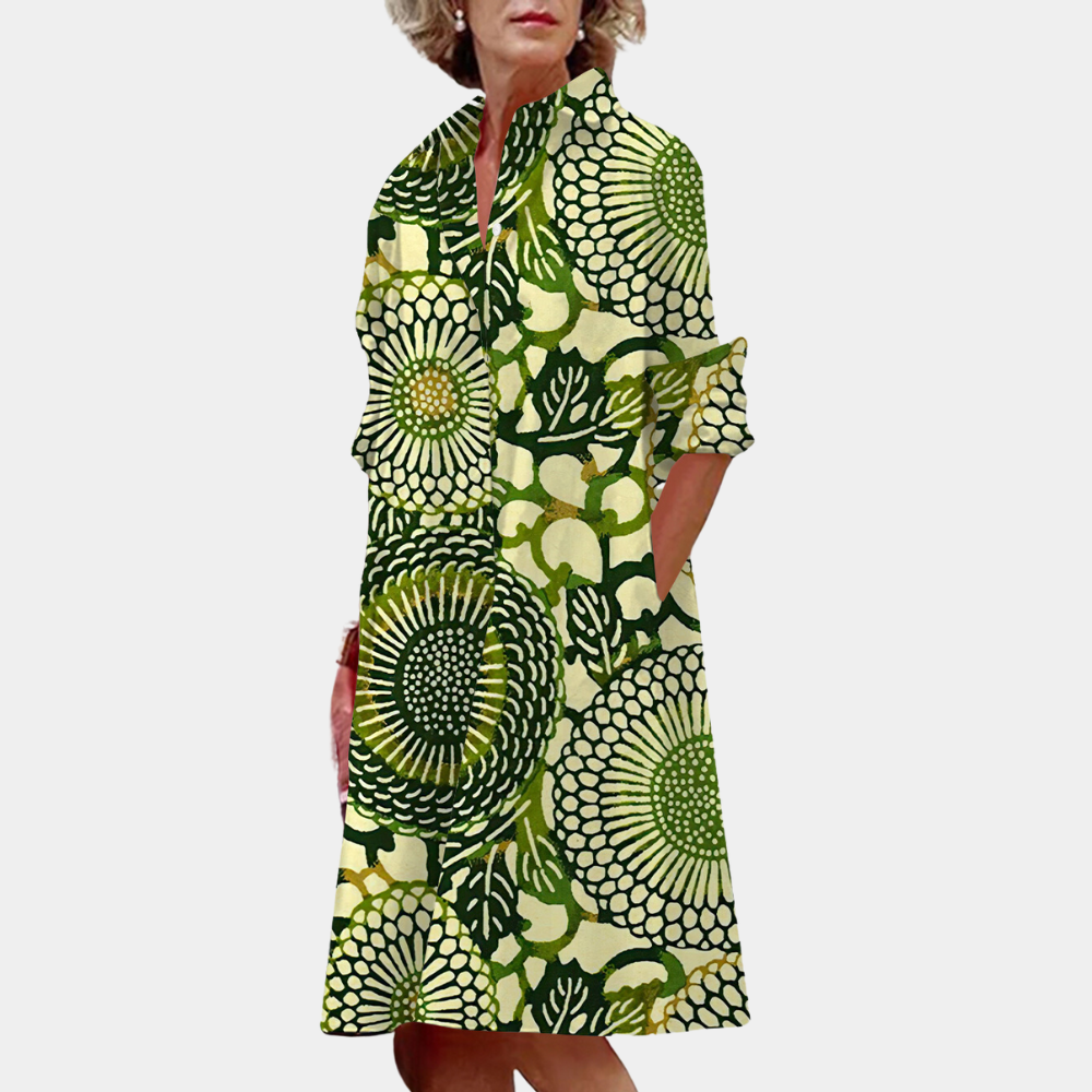 Trendy summer midi dress for women with print