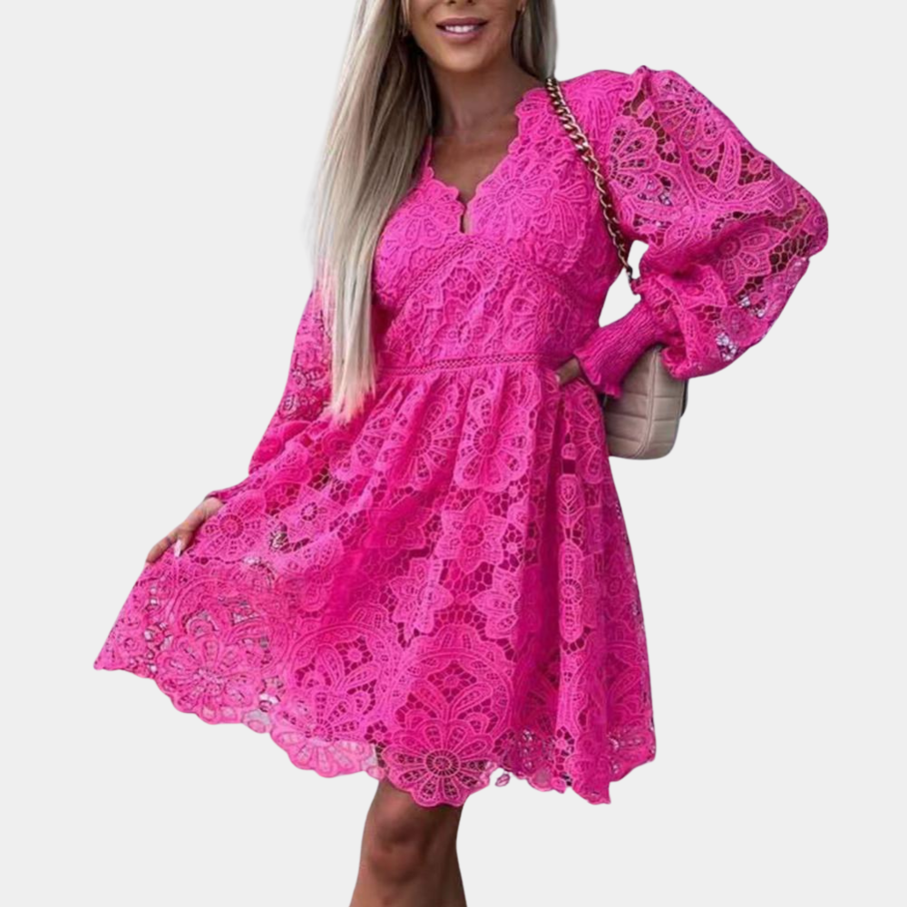 Summer Lace Midi Dress for Women