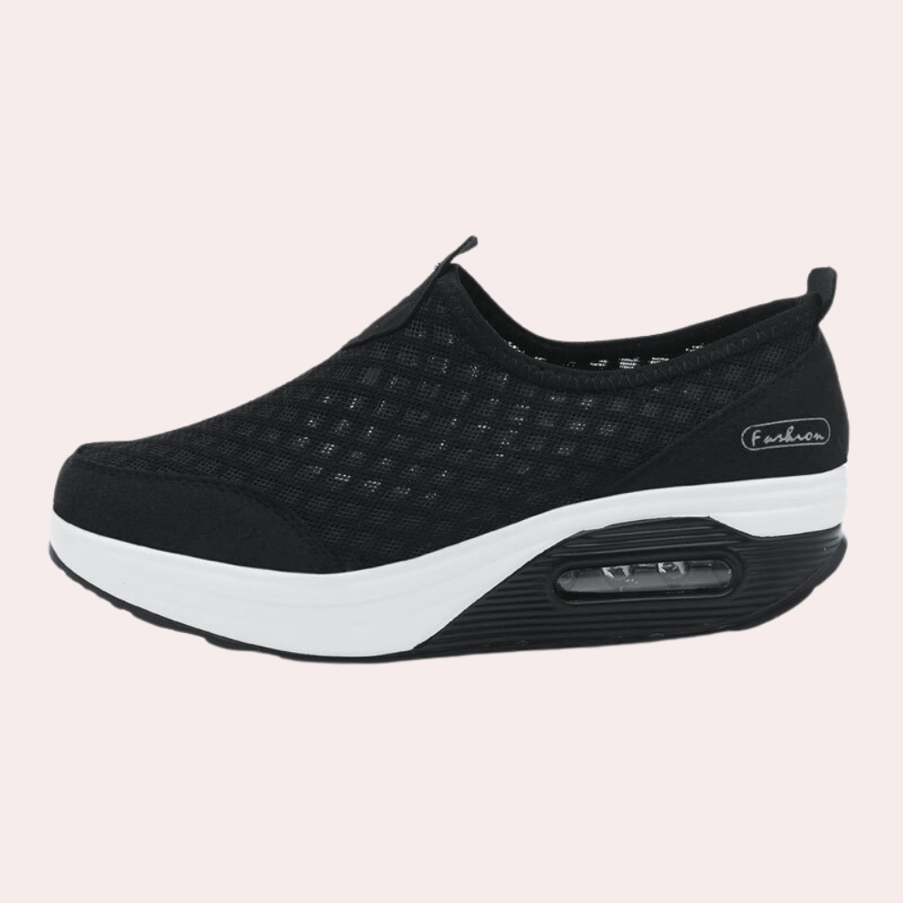 Breathable summer wedge sneakers for women