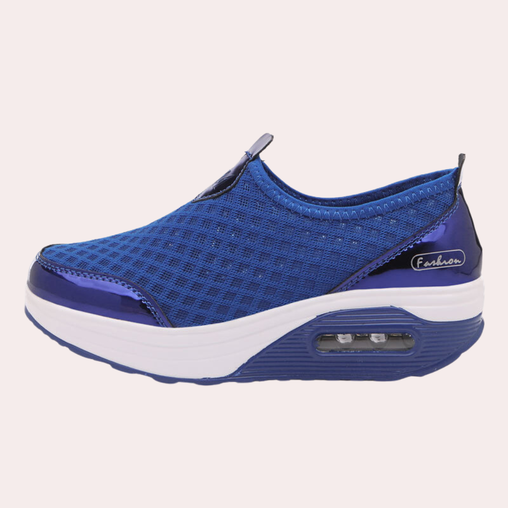 Breathable summer wedge sneakers for women