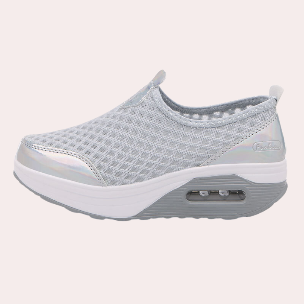 Breathable summer wedge sneakers for women