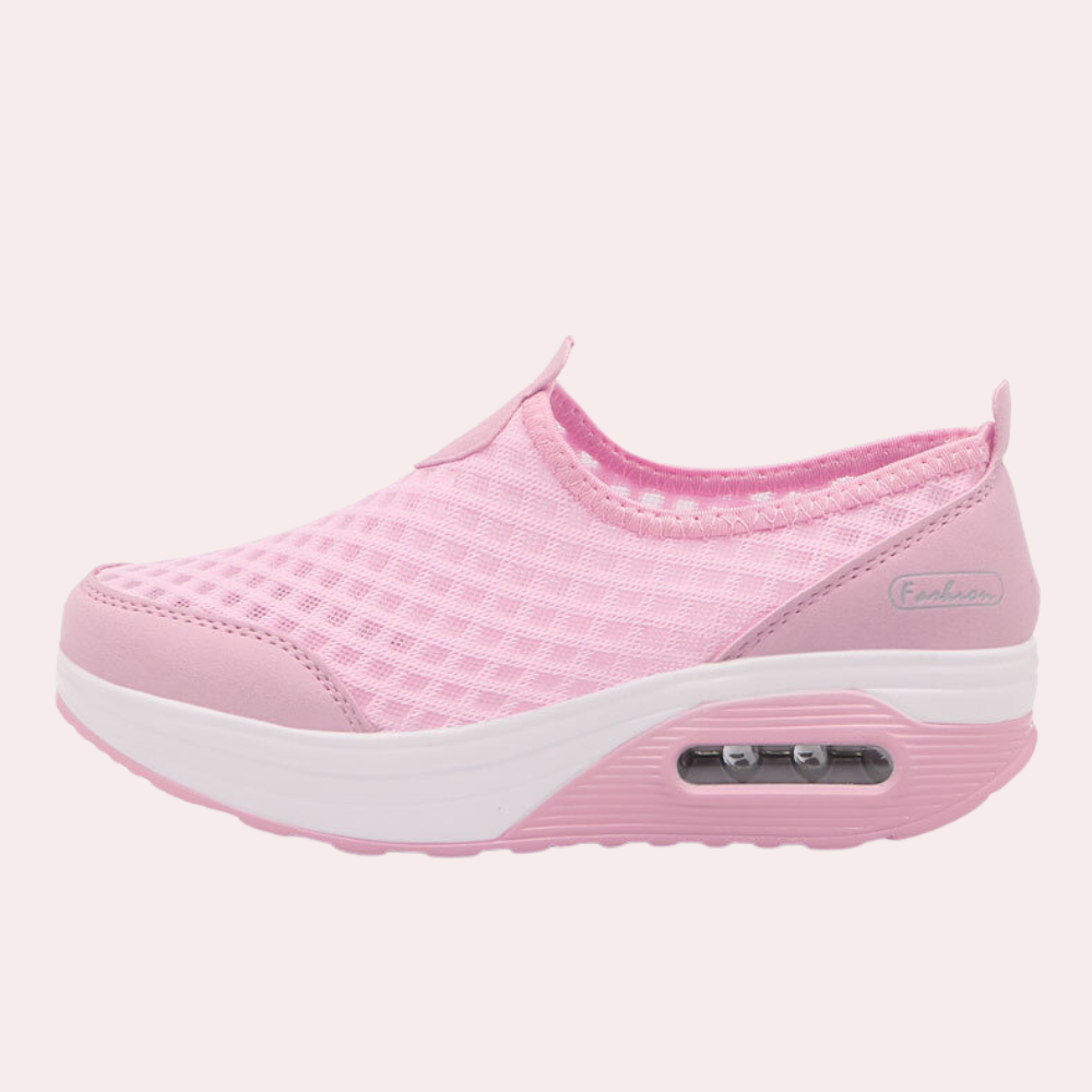 Breathable summer wedge sneakers for women