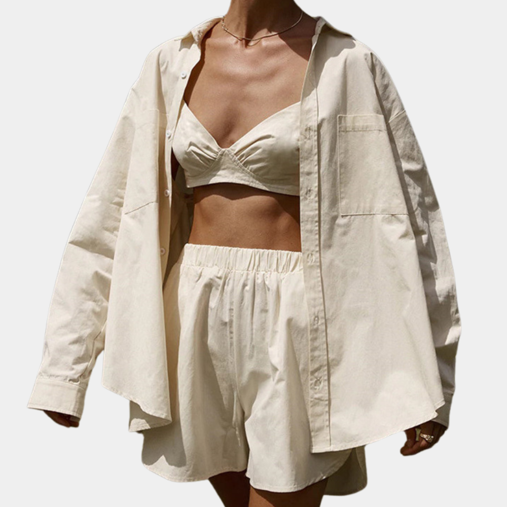Casual three-piece ladies' set for summer