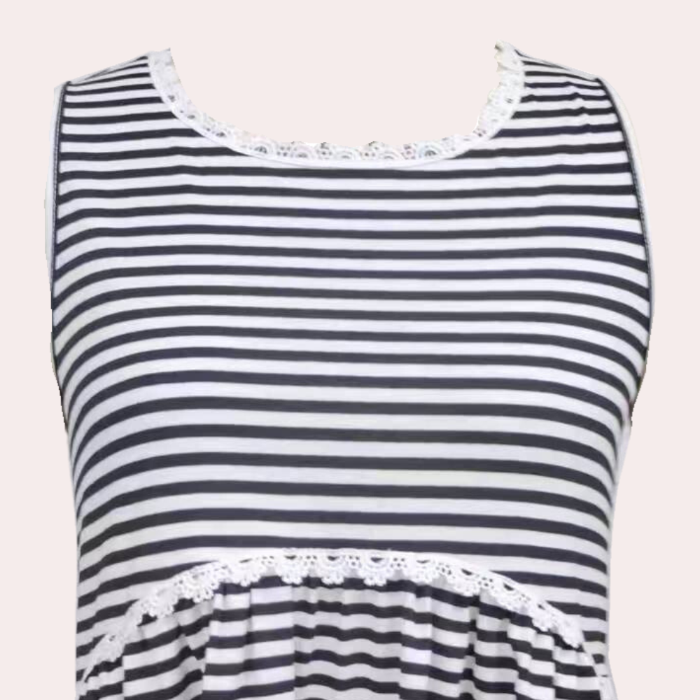 Striped Knitted Summer Tank Top for Women