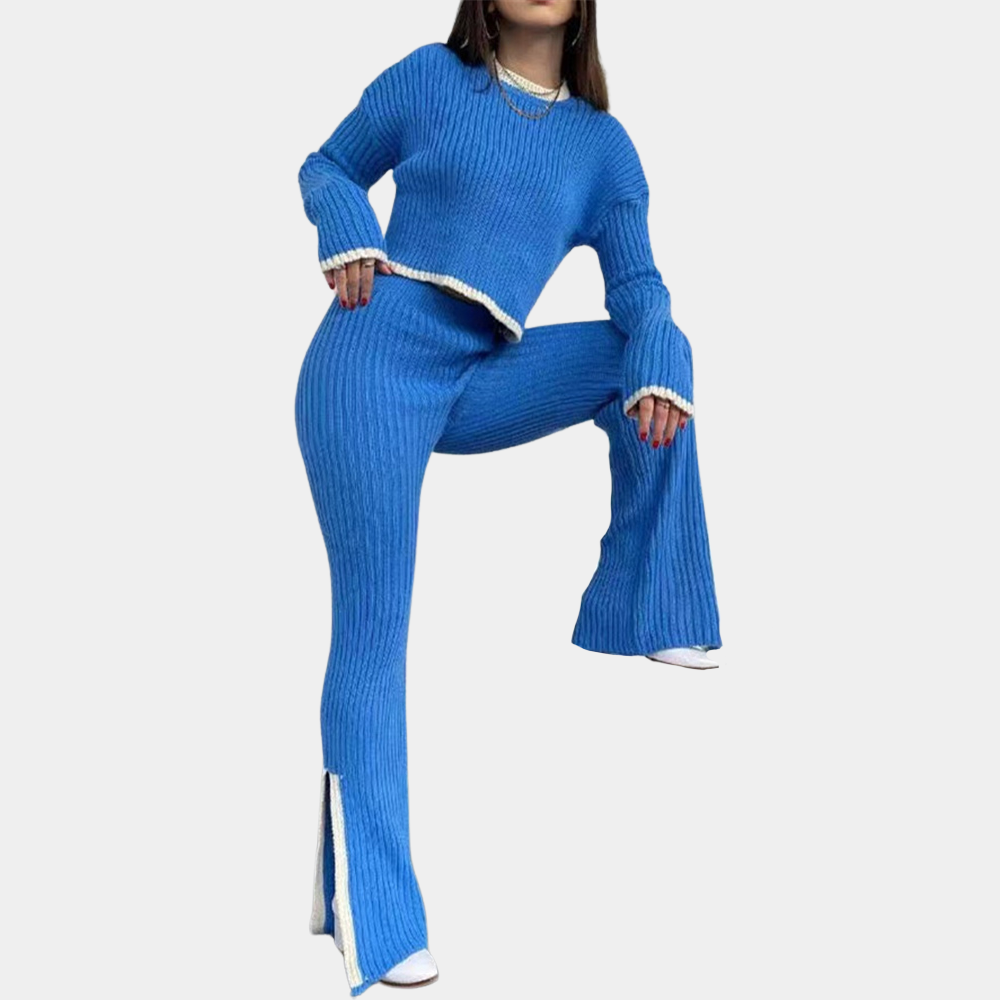 Stylish and Comfortable Summer Two-Piece Knitted Women's Set
