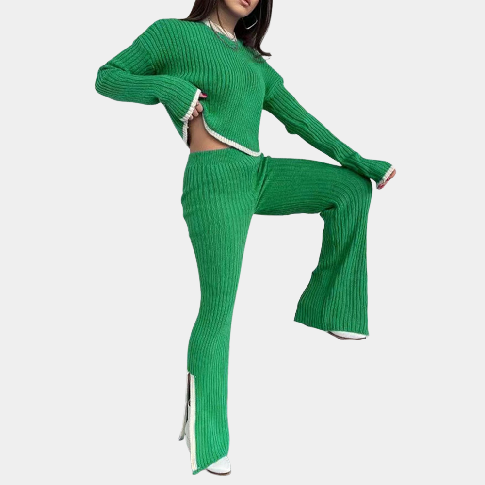 Stylish and Comfortable Summer Two-Piece Knitted Women's Set