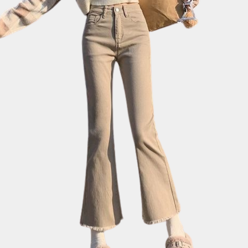 Summer Flared Denim Trousers for Women