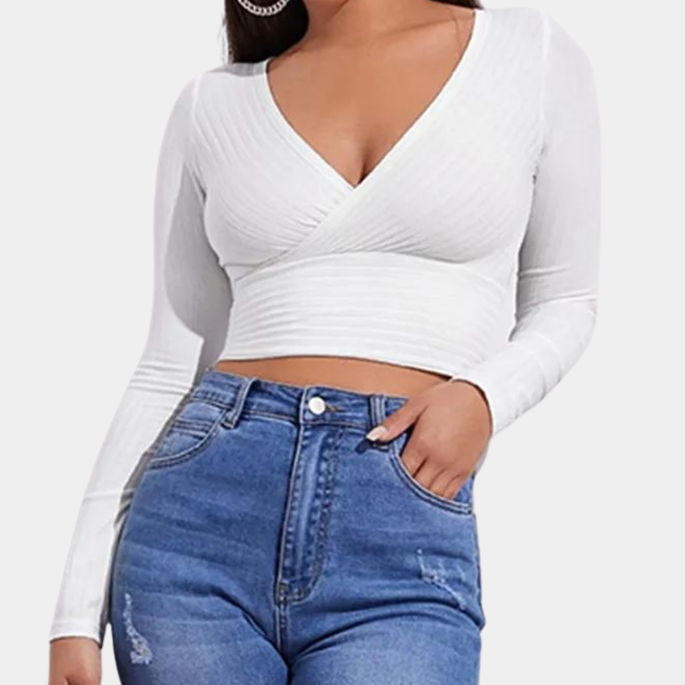 Stylish Women's Long Sleeve Crop Top for Summer