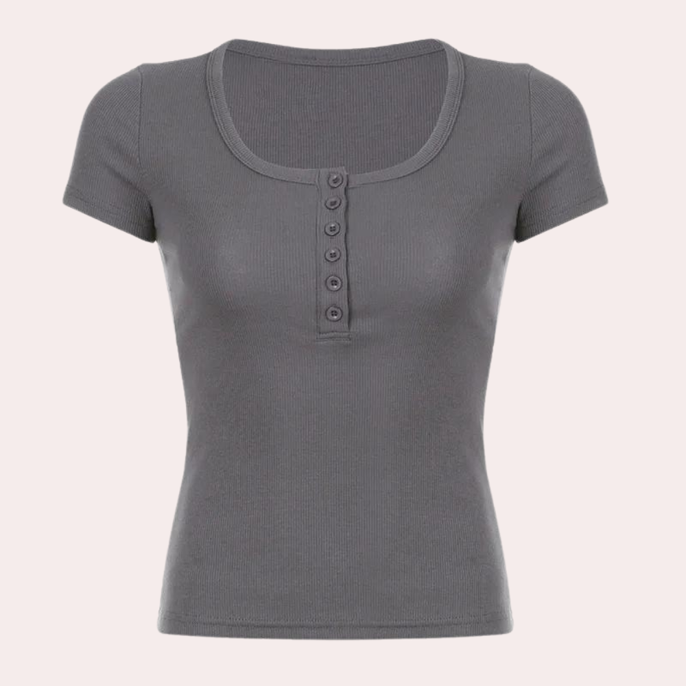 Casual women's top with short sleeves for summer