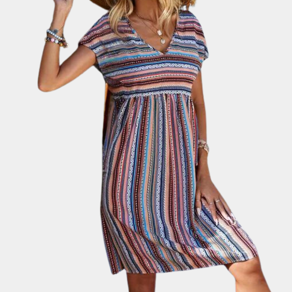 Comfortable Striped Summer Dress for Women