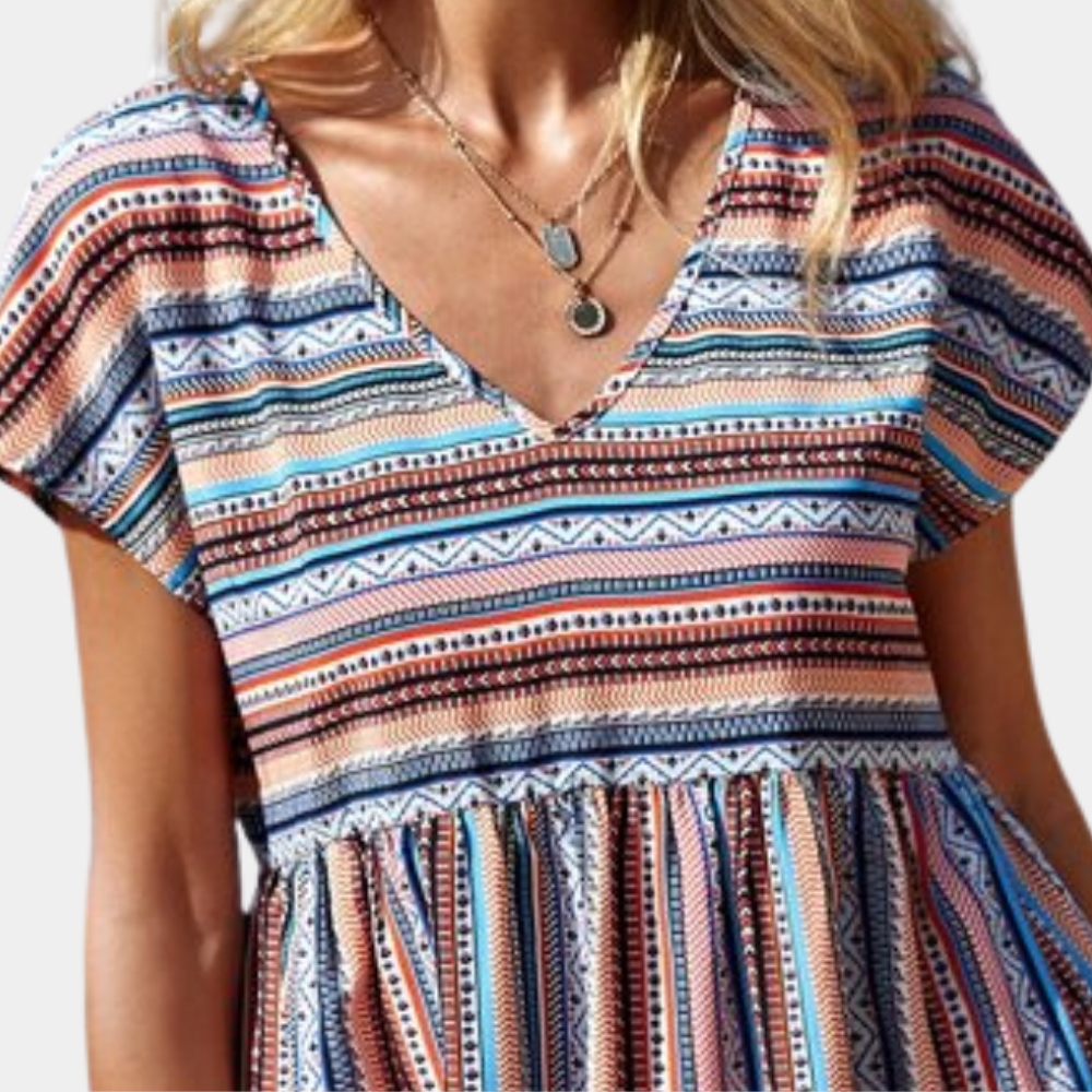 Comfortable Striped Summer Dress for Women