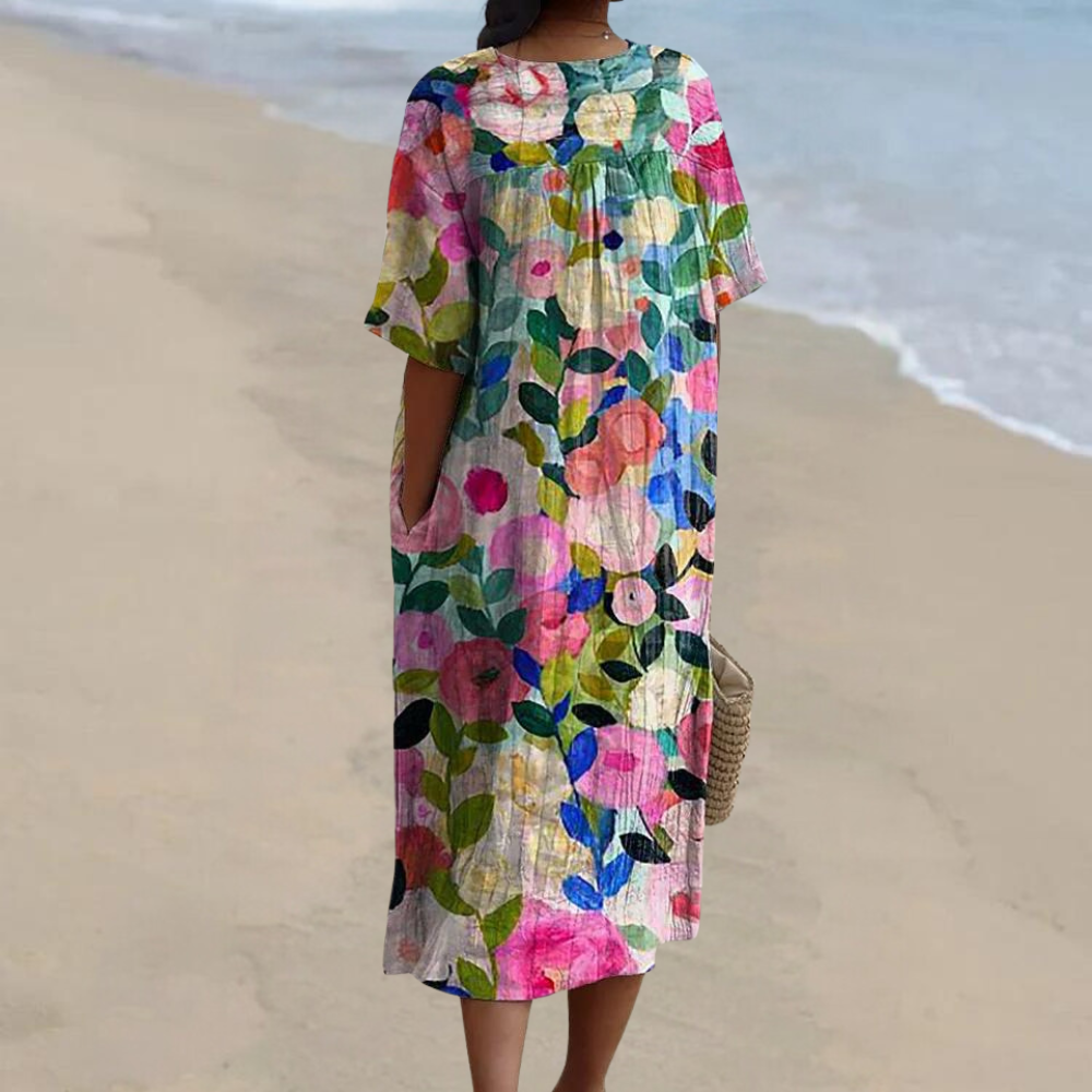 Summer Colourful Floral Dress for Women