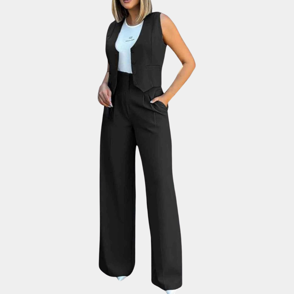 Trendy summer cardigan and trousers for women
