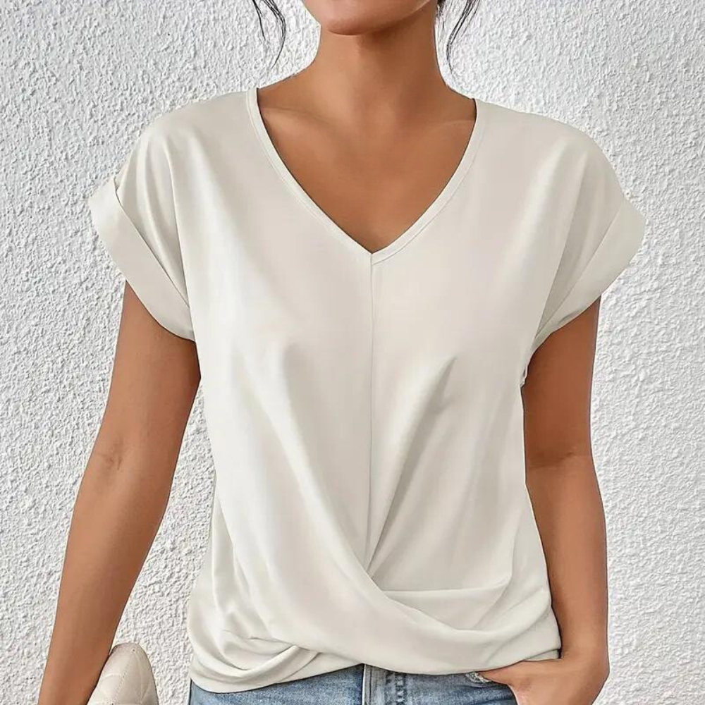 Summer Ladies' Shirt with V-neck