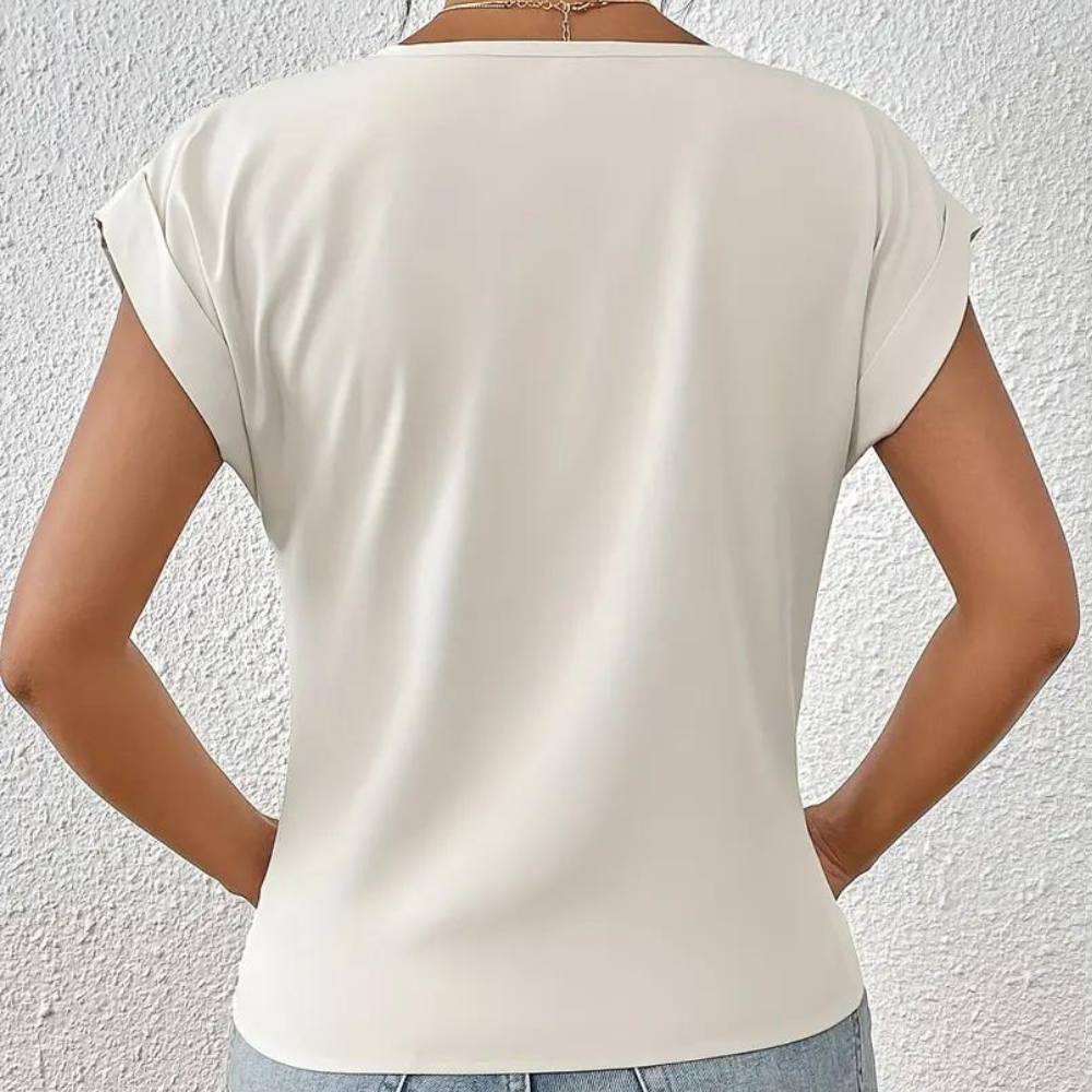 Summer Ladies' Shirt with V-neck