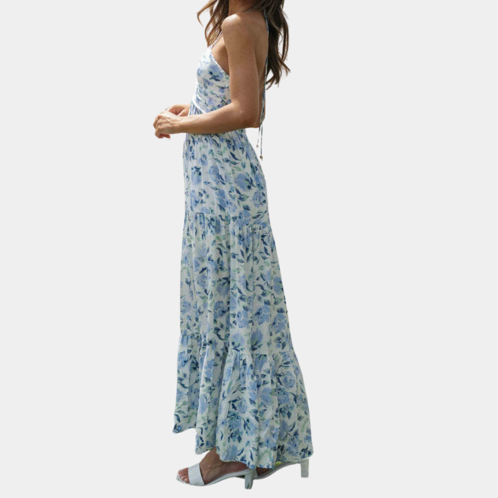 Dagmar - Long Summer Dress with Halter Neck