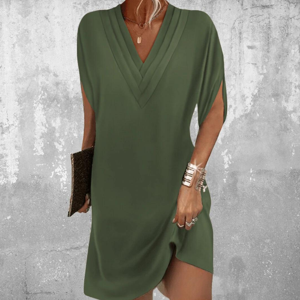Brina - Elegant V-Neck Summer Dress for Women