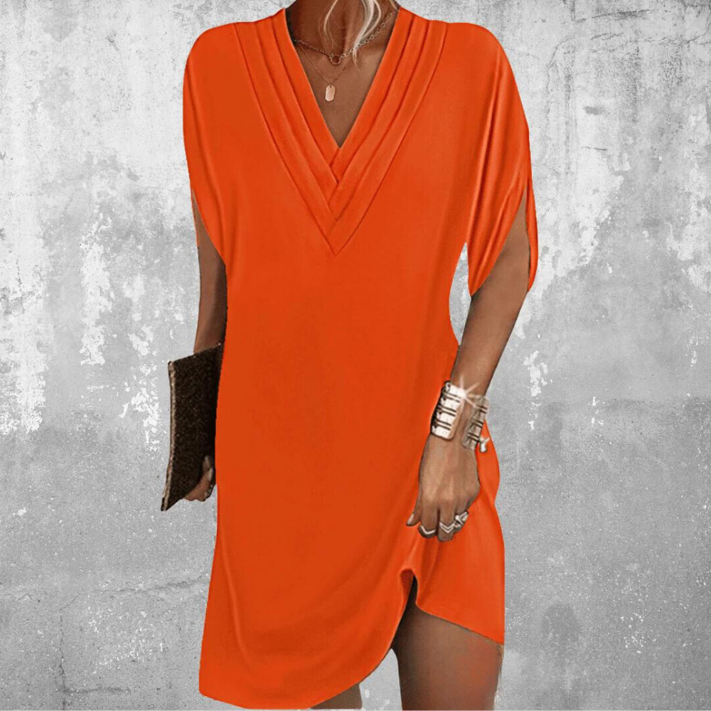 Brina - Elegant V-Neck Summer Dress for Women