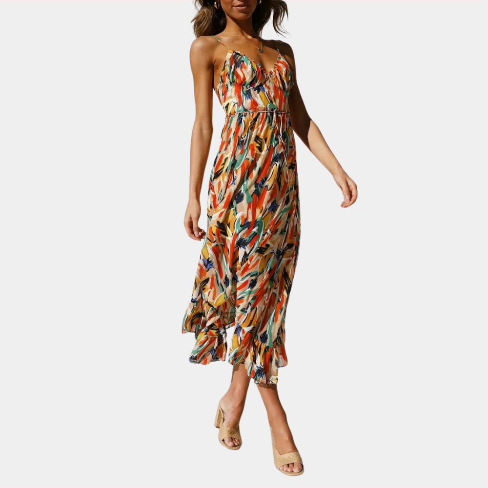 Trella - Airy Summer Midi Dress for Women