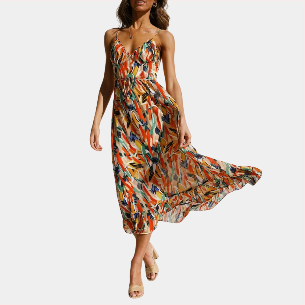 Trella - Airy Summer Midi Dress for Women