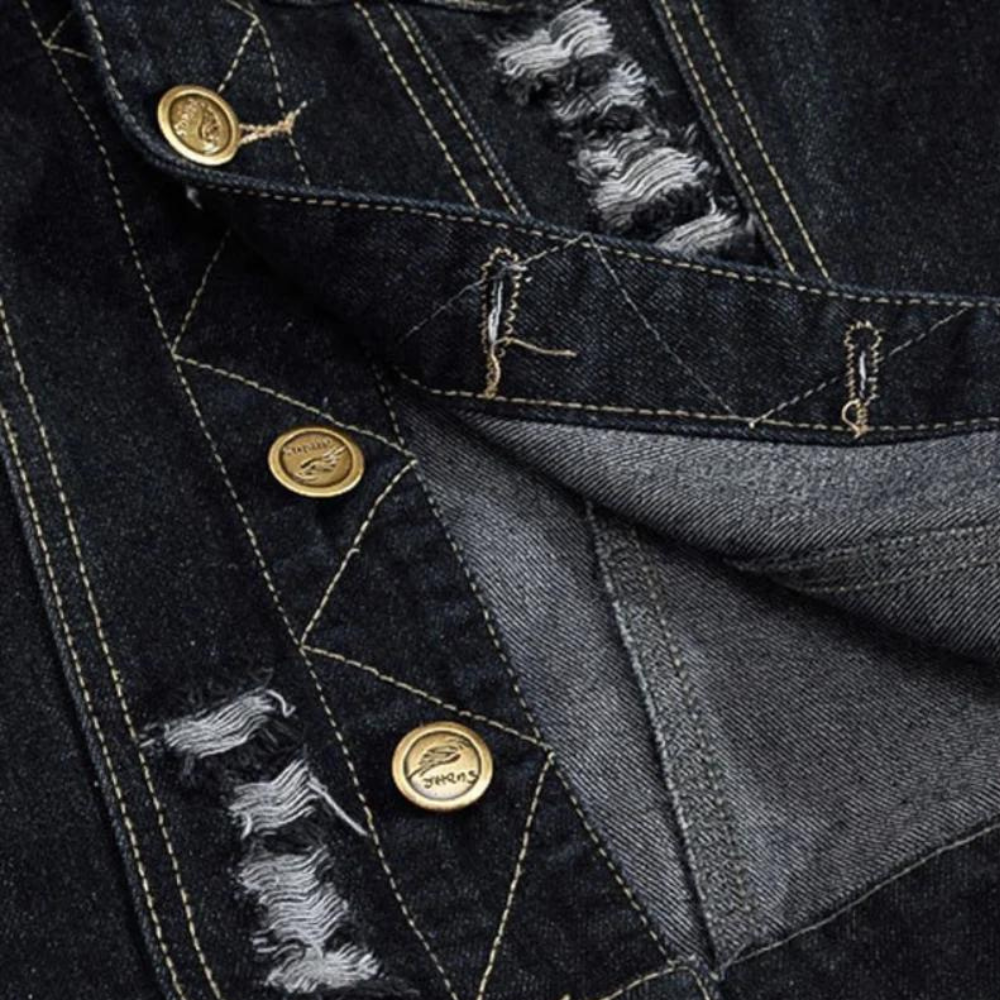 Yevgeny - Retro denim summer gilet for men