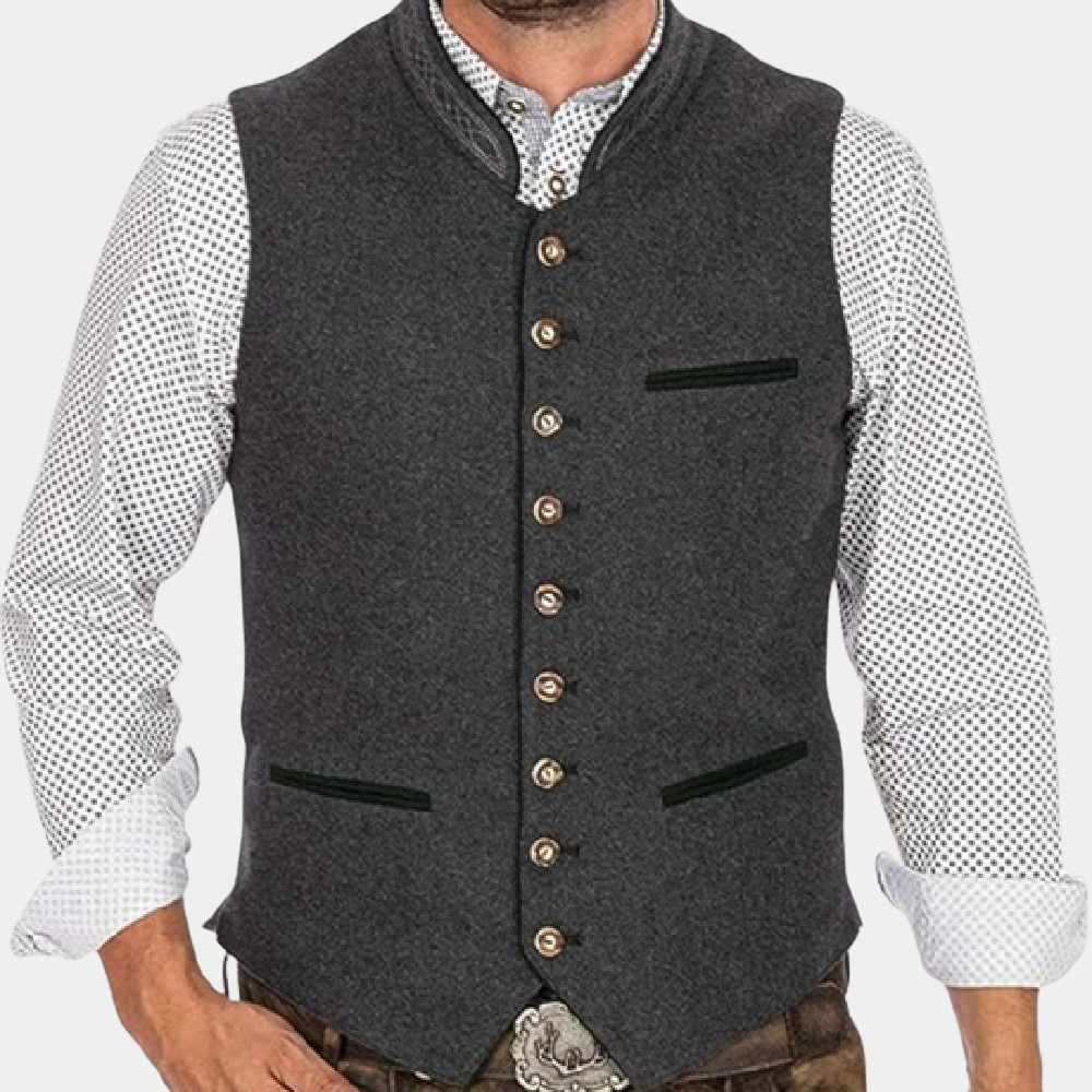 Castel - Traditional Elegance Summer Classic Waistcoat with Buttons