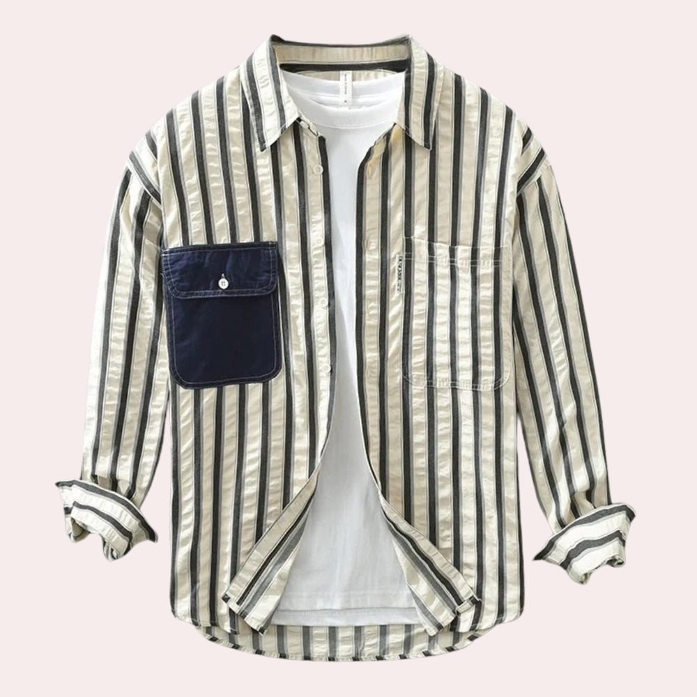 Branko - Modern and Casual Striped Summer Shirt