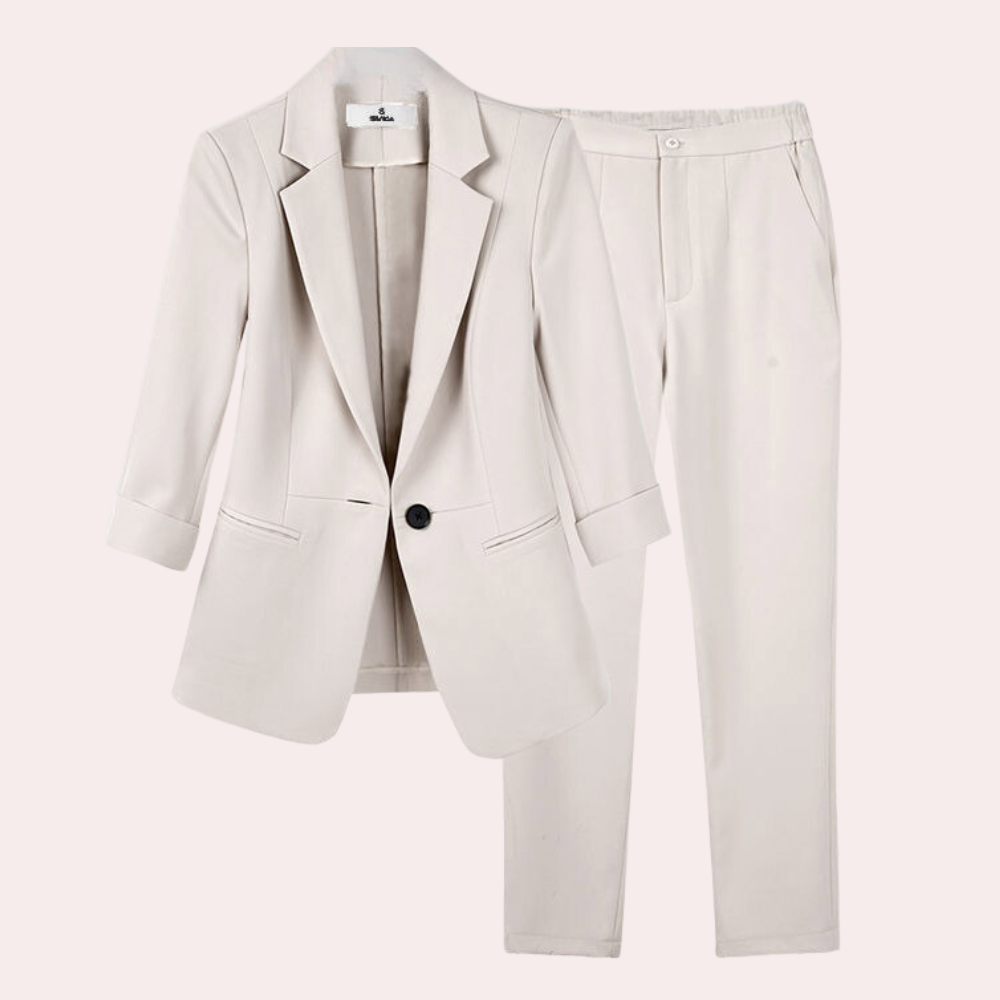Teresa - Refined ladies' blazer and trousers set for summer