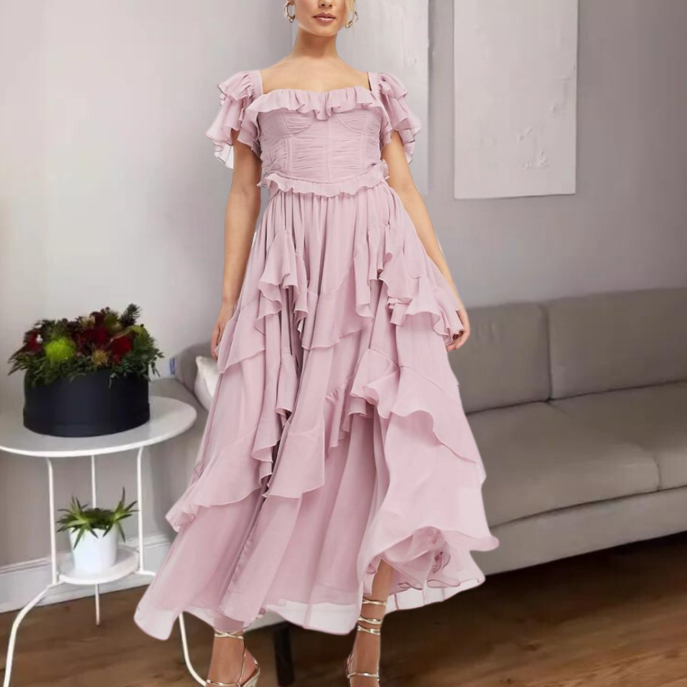 Ula - Elegant Summer Dress with Layers for Women