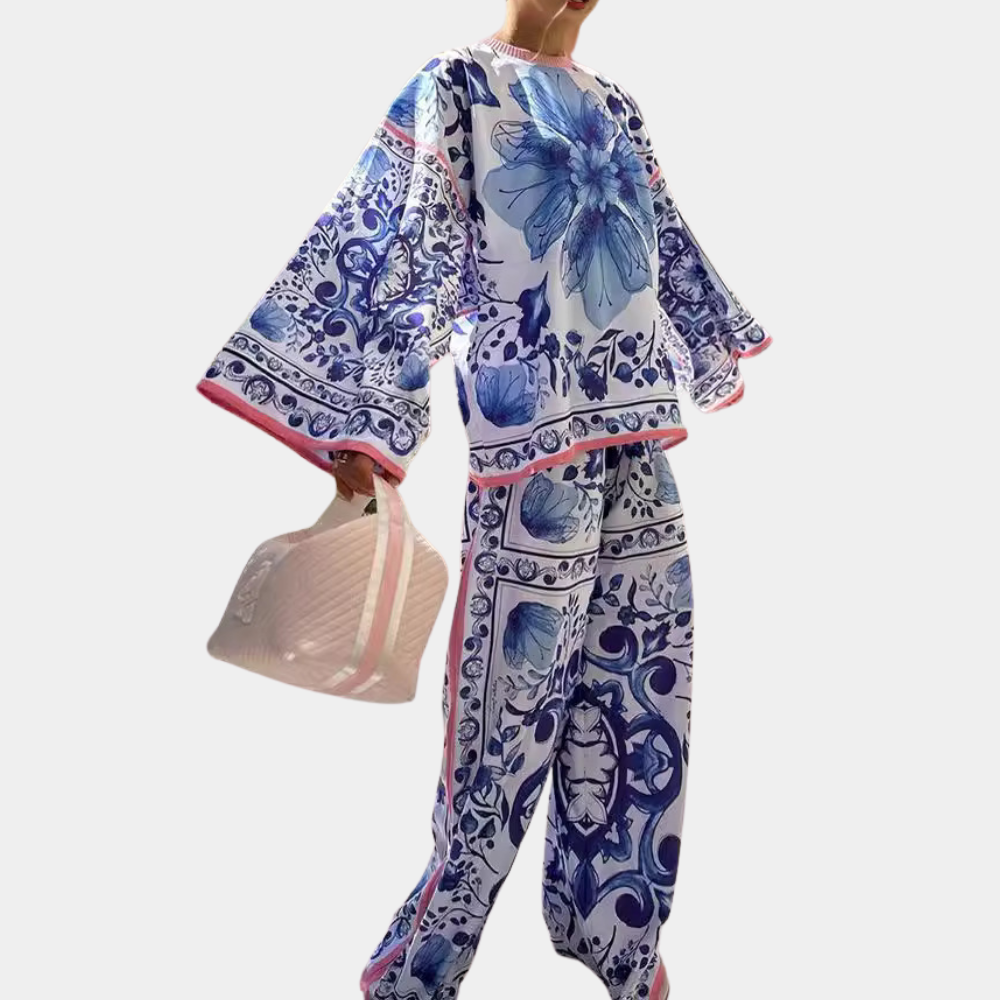 Verity - Elegant women's set with floral print for summer