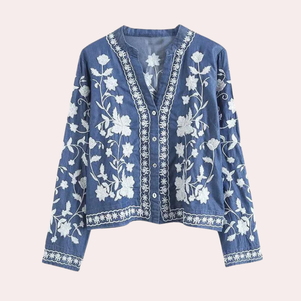 Breanne - Summer Floral Embroidered Ladies' Gilet