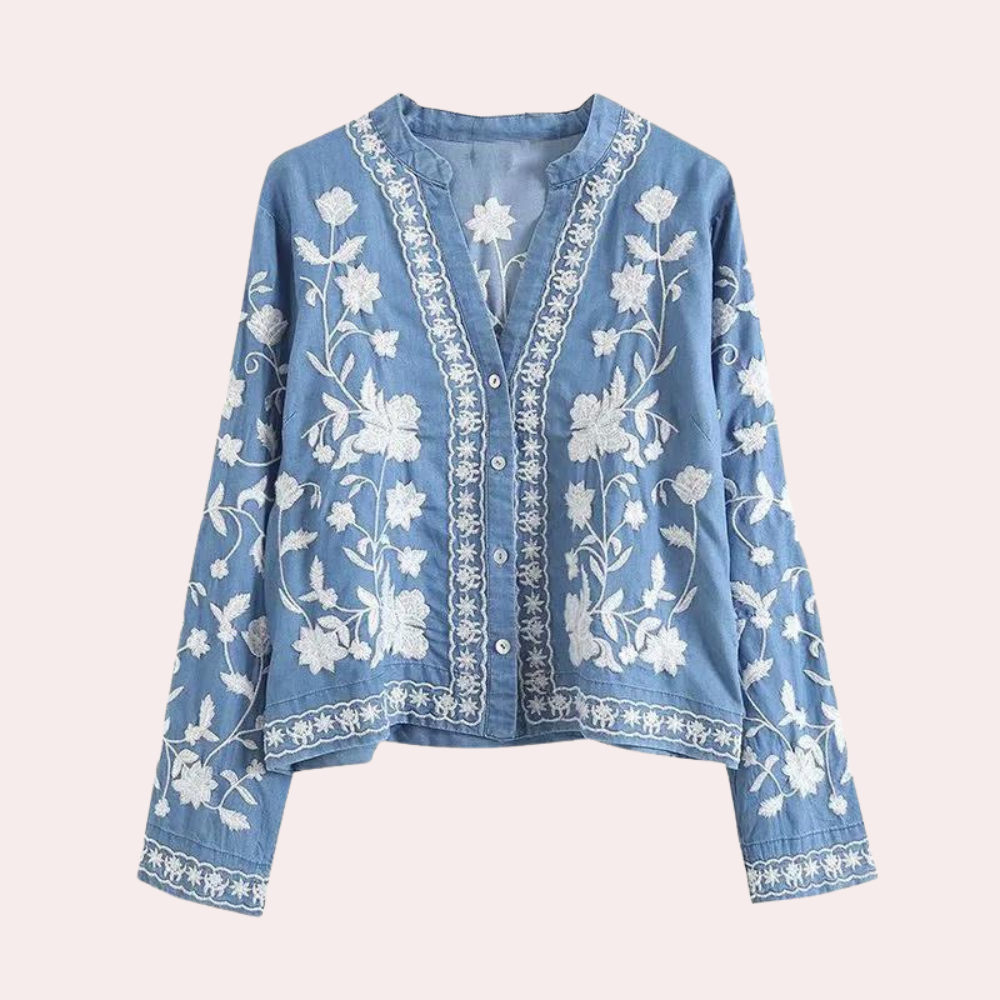 Breanne - Summer Floral Embroidered Ladies' Gilet
