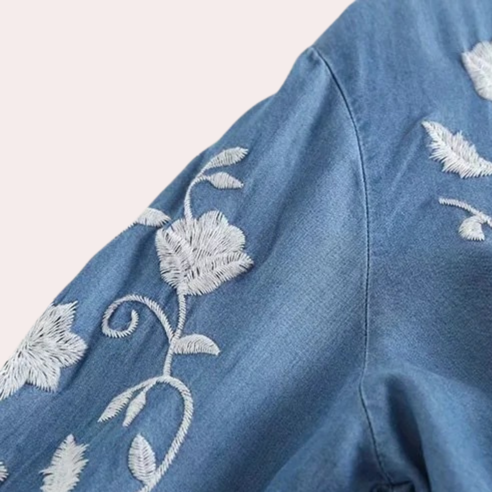 Breanne - Summer Floral Embroidered Ladies' Gilet