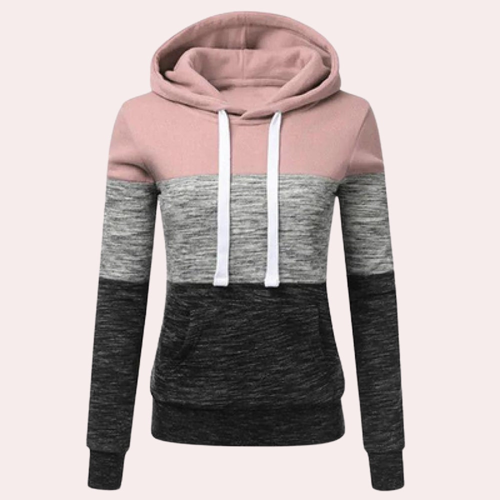 Siobhan - Tri-Colour Lightweight Summer Hoodie for Women
