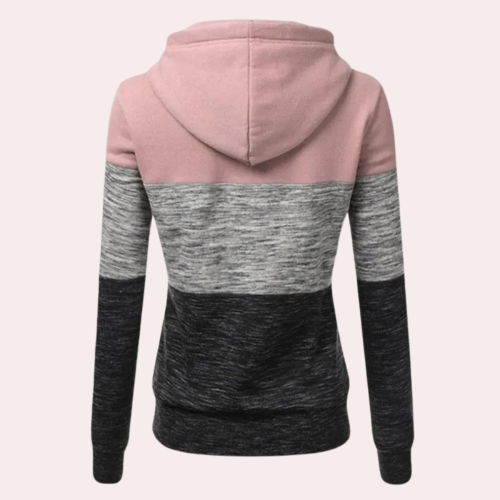 Siobhan - Tri-Colour Lightweight Summer Hoodie for Women