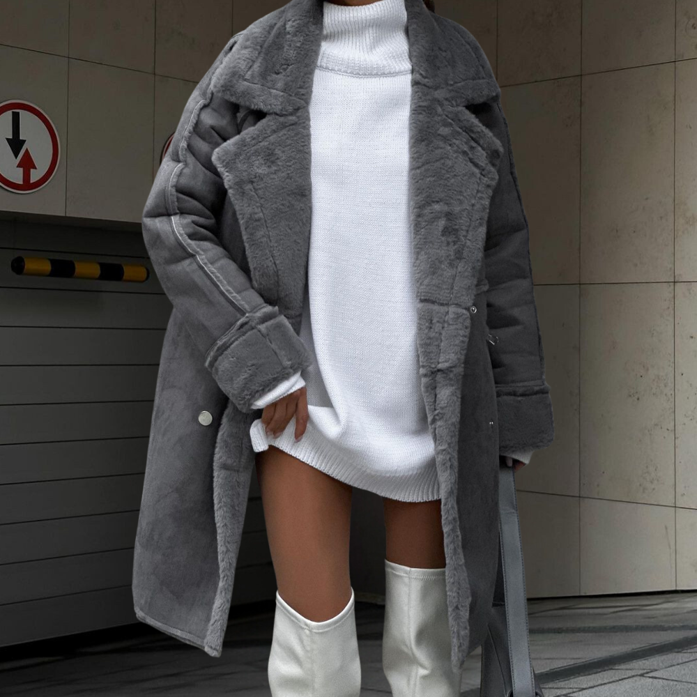 Aitana - Luxe Long Ladies Plush Coat