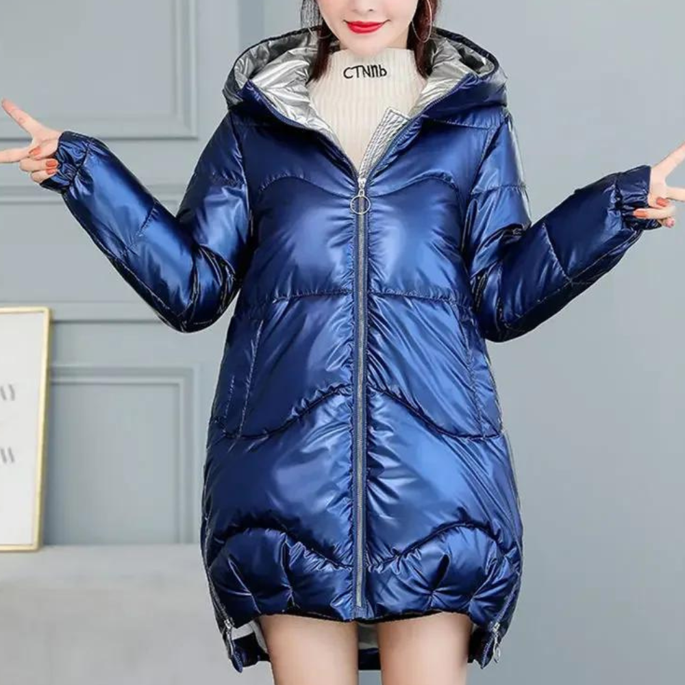 Amelia - Comfortable ladies' coat with warm hood