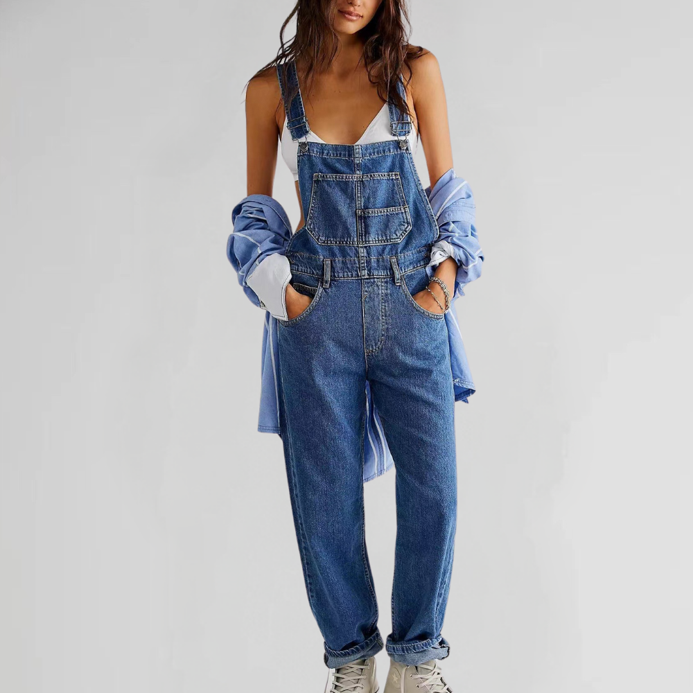 Valeria - Trendy denim jumpsuit for women