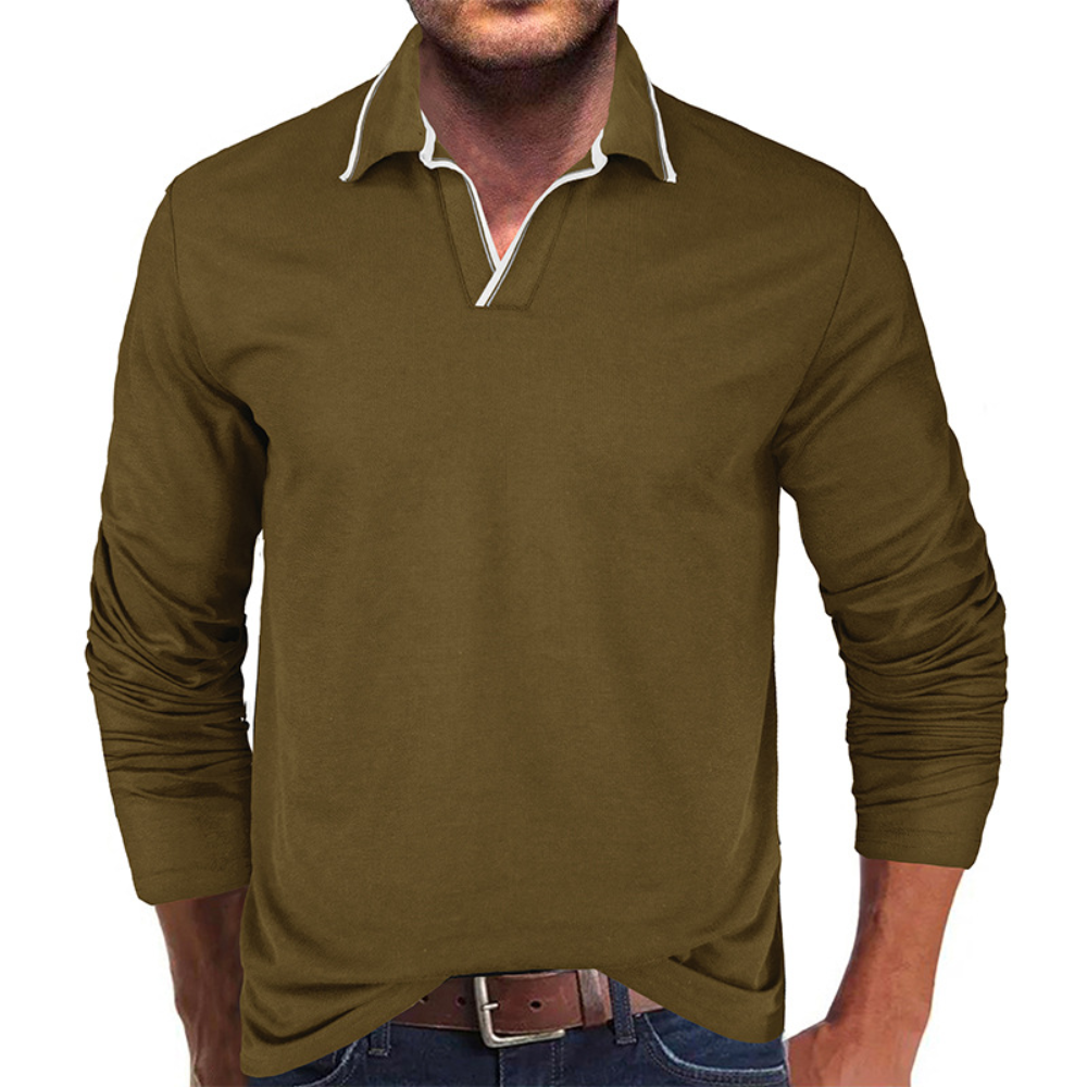 Cipactli - Comfortable men's V-neck T-shirt for summer