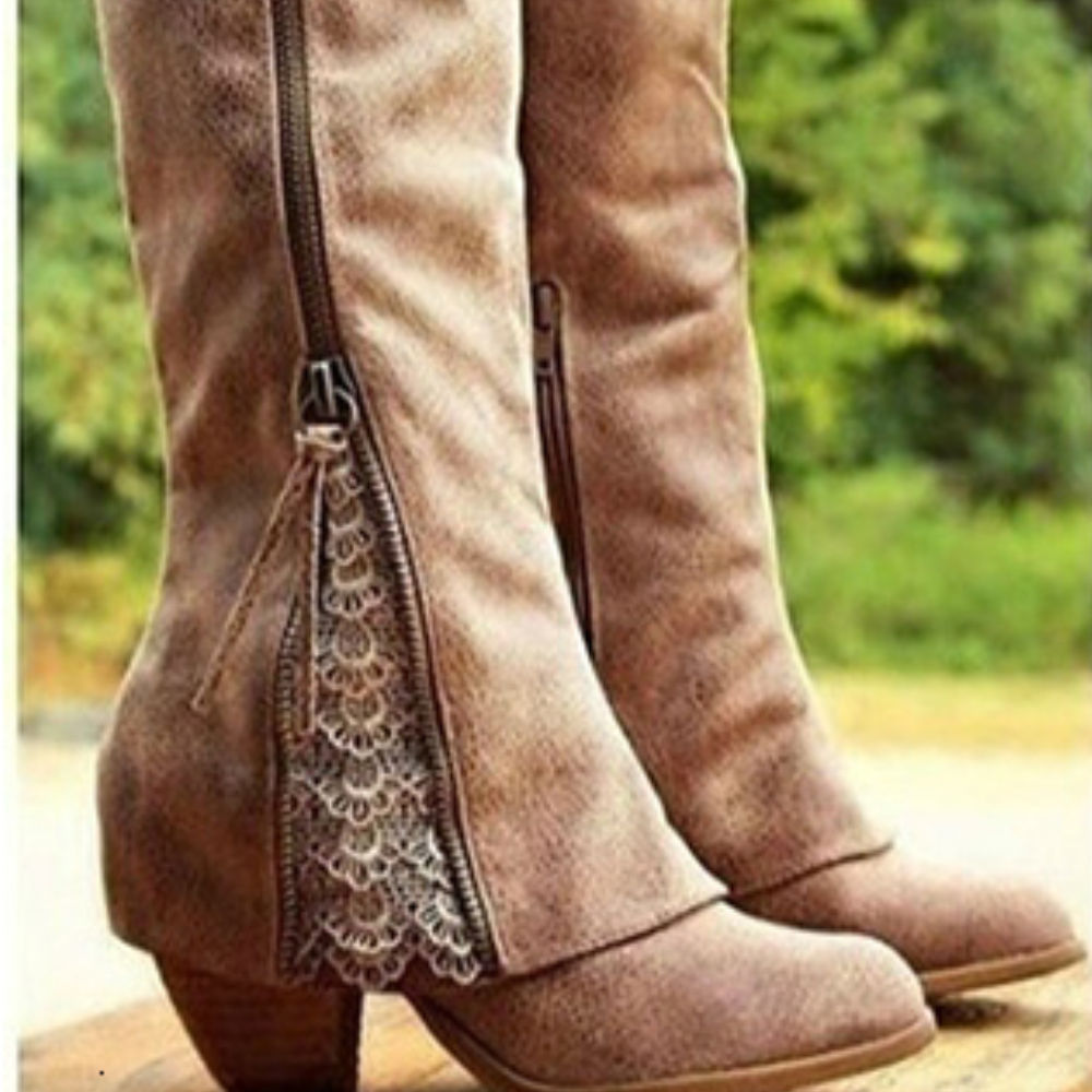 Zoya - Elegant summer boots with high heels for women