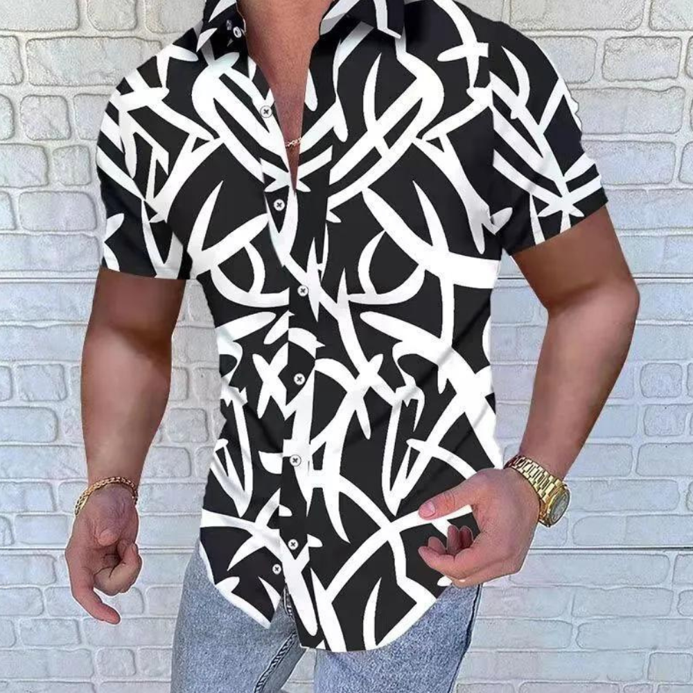 Borislav - Elegant men's short-sleeved shirt for summer