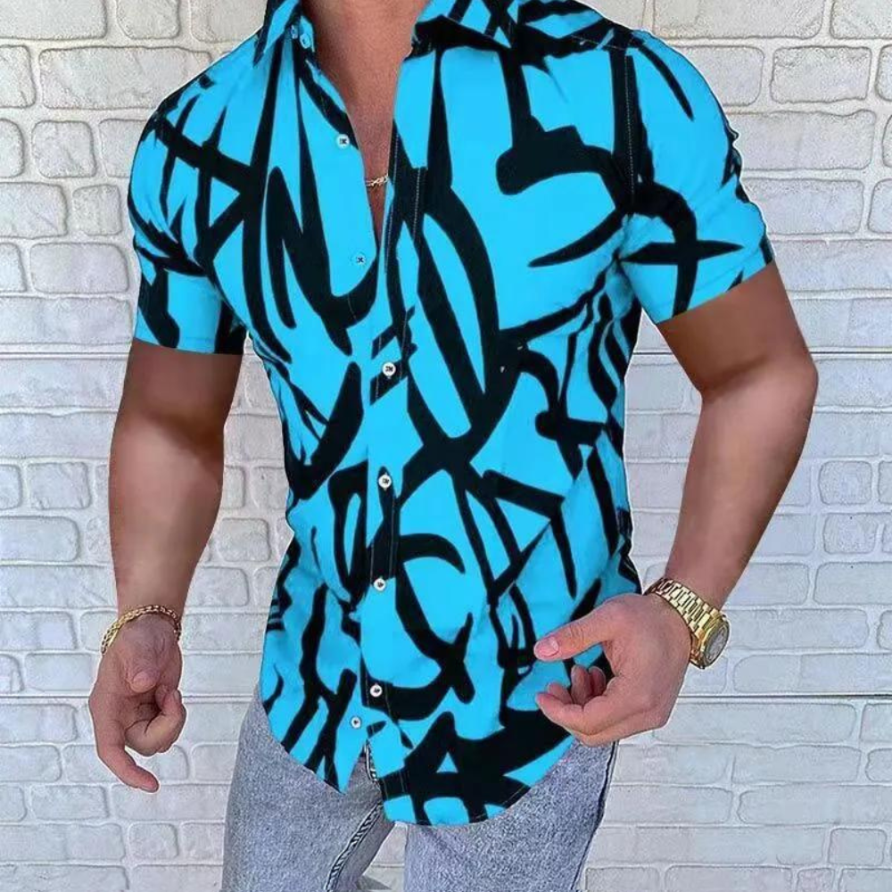 Borislav - Elegant men's short-sleeved shirt for summer