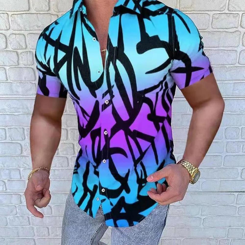 Borislav - Elegant men's short-sleeved shirt for summer