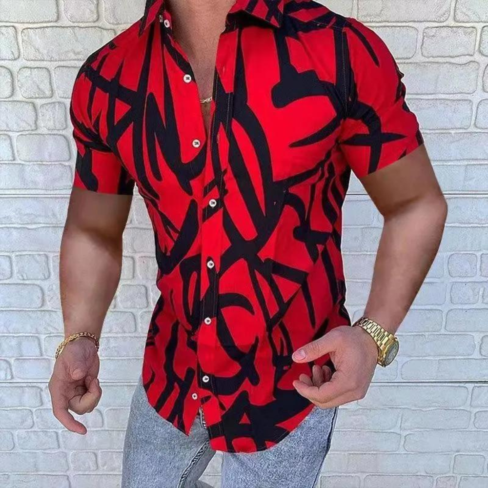 Borislav - Elegant men's short-sleeved shirt for summer