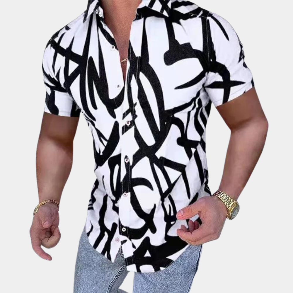 Borislav - Elegant men's short-sleeved shirt for summer