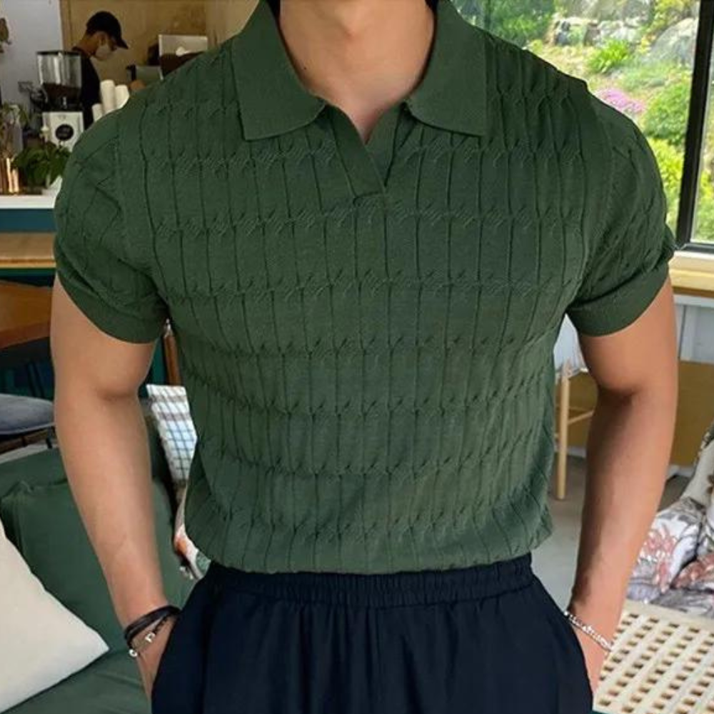Sinan - Trendy knitted polo shirt for men - Summer style