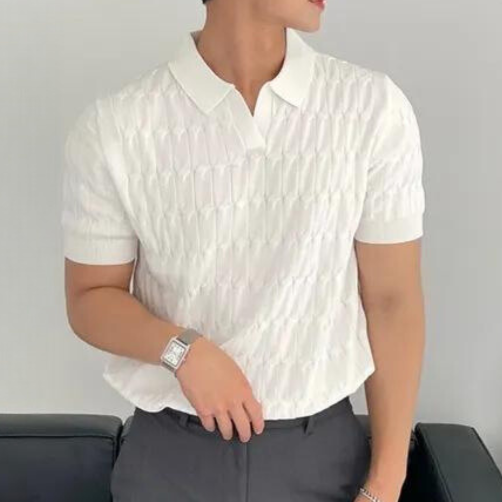 Sinan - Trendy knitted polo shirt for men - Summer style